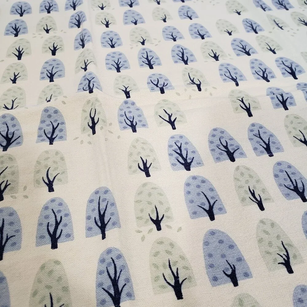 Eddie Bauer HOME  Standard Flannel Pillow Case   Tree Pattern  / Blue Green